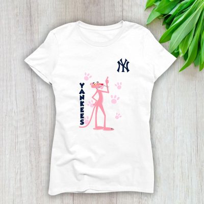 Pink Panther X New York Yankees Team X MLB X Baseball Fans Lady T-Shirt Women Tee For Fans TLT3390