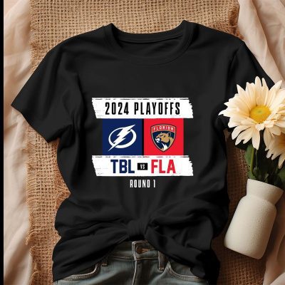 Playoffs 2024 Tampa Bay Lightning VS Florida Panthers Unisex T-Shirt Cotton Tee