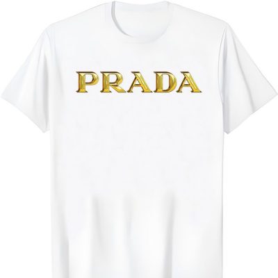 Prada Gold Logo Luxury Unisex T-Shirt TTB1623