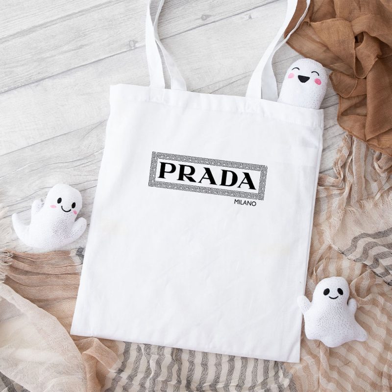 Prada Logo Luxury Cotton Canvas Tote Bag TTB1795