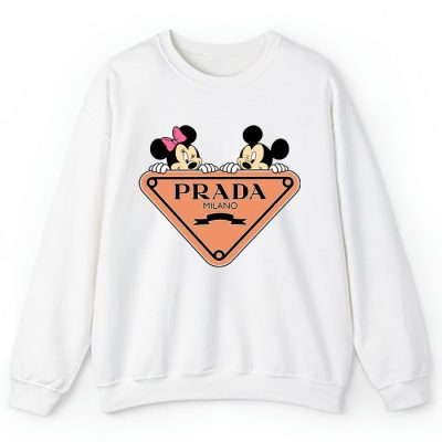 Prada Logo Luxury Mickey Mouse Minnie Mouse Crewneck Sweatshirt CSTB0676