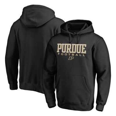 Purdue Boilermakers True Sport Football Pullover Hoodie - Black