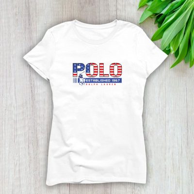 Ralph Lauren Camiseta Polo Infantil Lettering Branca Lady T-Shirt Luxury Tee For Women LDS1821