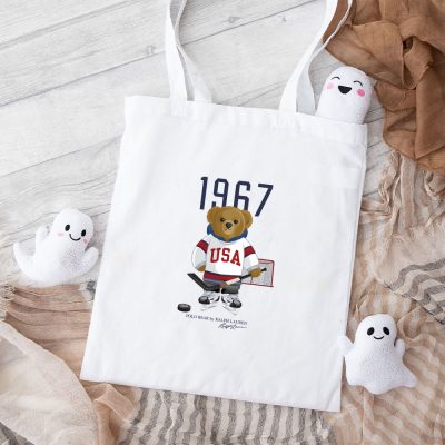 Ralph Lauren Polo Bear Teddy Cotton Canvas Tote Bag TTB1829