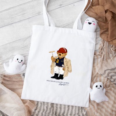 Ralph Lauren Polo Bear Teddy Cotton Canvas Tote Bag TTB1830