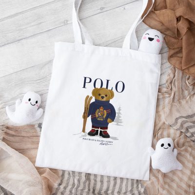 Ralph Lauren Polo Bear Teddy Cotton Canvas Tote Bag TTB1833