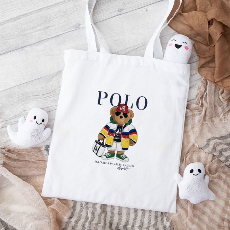 Ralph Lauren Polo Bear Teddy Cotton Canvas Tote Bag TTB1841