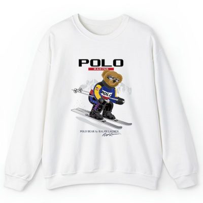 Ralph Lauren Polo Racing Bear Teddy Crewneck Sweatshirt CSTB0790