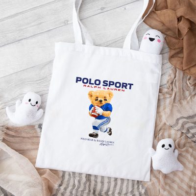 Ralph Lauren Polo Sport Bear Teddy Cotton Canvas Tote Bag TTB1847