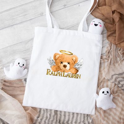 Ralph Lauren Teddy Bear Luxury Cotton Canvas Tote Bag TTB1827