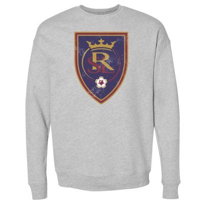 Real Salt Lake Vintage Primary Logo Pullover Sweatshirt - Heather Gray