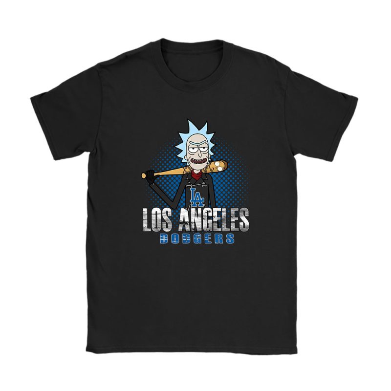 Rick X Rick And Morty X Los Angeles Dodgers Team X MLB X Baseball Fans Unisex T-Shirt Cotton Tee TAT4449