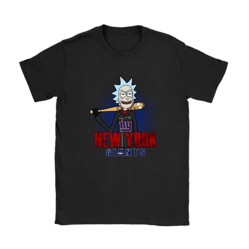 Rick X Rick And Morty X New York Giants Team X NFL X American Football Unisex T-Shirt Cotton Tee TAT4461