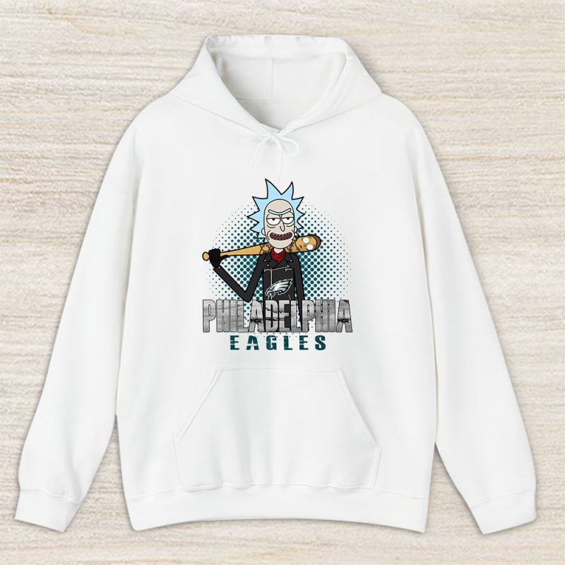 Rick X Rick And Morty X Philadelphia Eagles Team X NFL X American Football Unisex Pullover Hoodie TAH4462