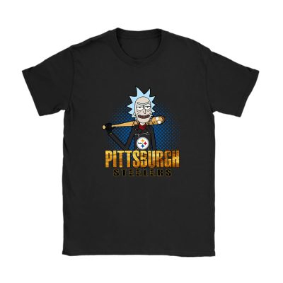 Rick X Rick And Morty X Pittsburgh Steelers Team X NFL X American Football Unisex T-Shirt Cotton Tee TAT4463