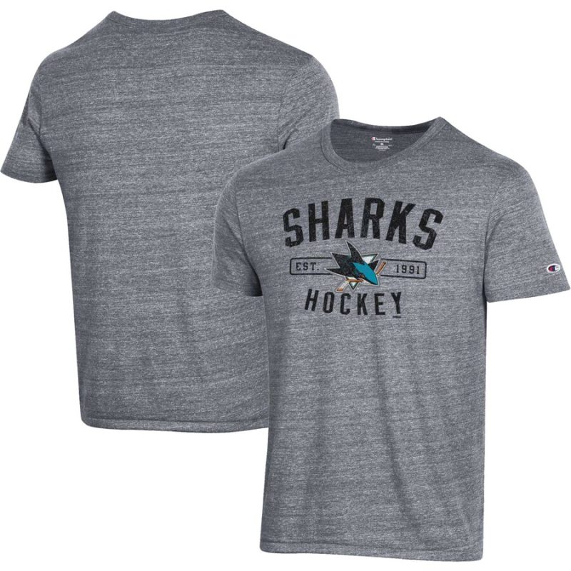 San Jose Sharks Champion T-Shirt - Heather Gray