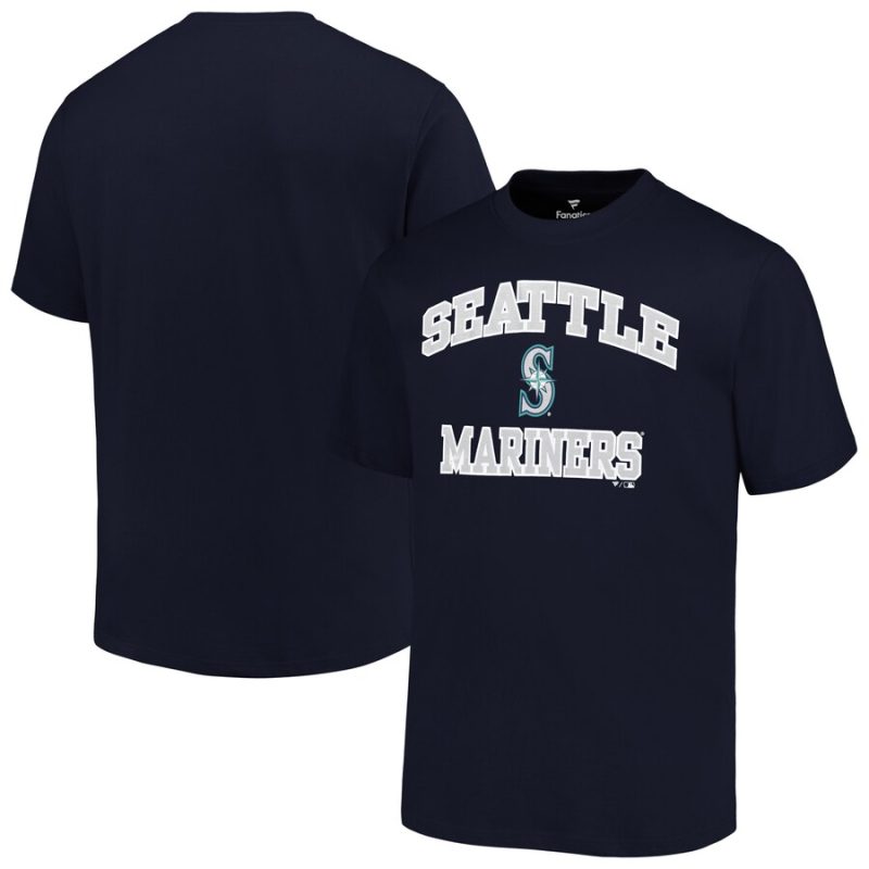 Seattle Mariners Profile Heart & Soul Unisex T-Shirt - Navy