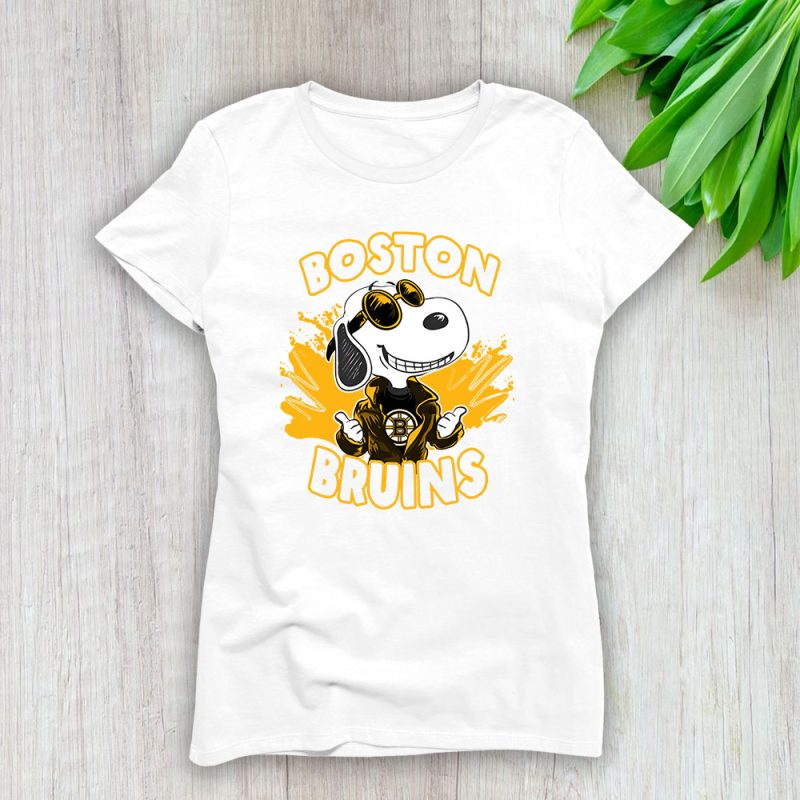 Snoopy X Boston Bruins Team X NHL X Hockey Fan Lady T-Shirt Women Tee For Fans TLT3567