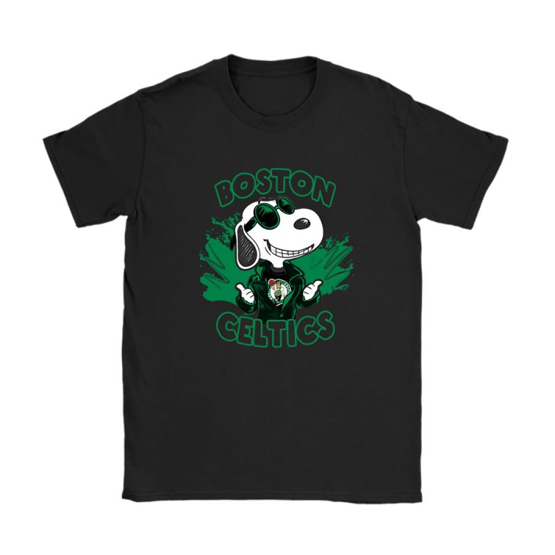 Snoopy X Boston Celtics Team X NBA X Basketball Unisex T-Shirt Cotton Tee TAT3292