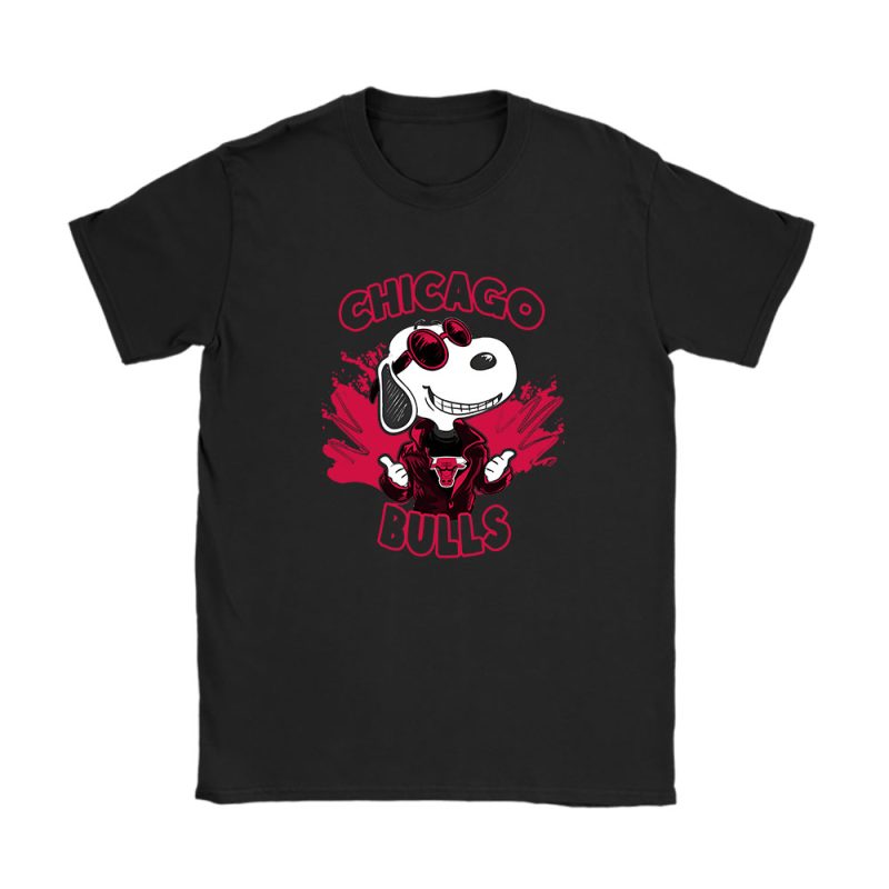 Snoopy X Chicago Bulls Team X NBA X Basketball Unisex T-Shirt Cotton Tee TAT3293