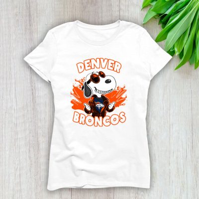 Snoopy X Denver Broncos Team X NFL X American Football Lady T-Shirt Women Tee For Fans TLT3559