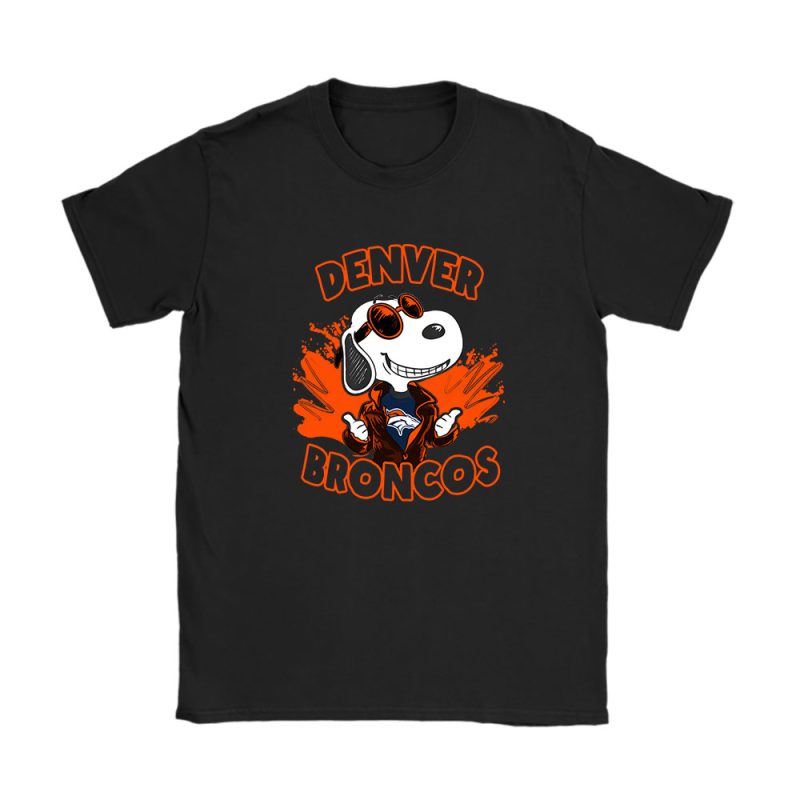 Snoopy X Denver Broncos Team X NFL X American Football Unisex T-Shirt Cotton Tee TAT3303