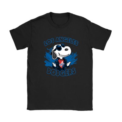 Snoopy X Los Angeles Dodgers Team X MLB X Baseball Fans Unisex T-Shirt Cotton Tee TAT3284