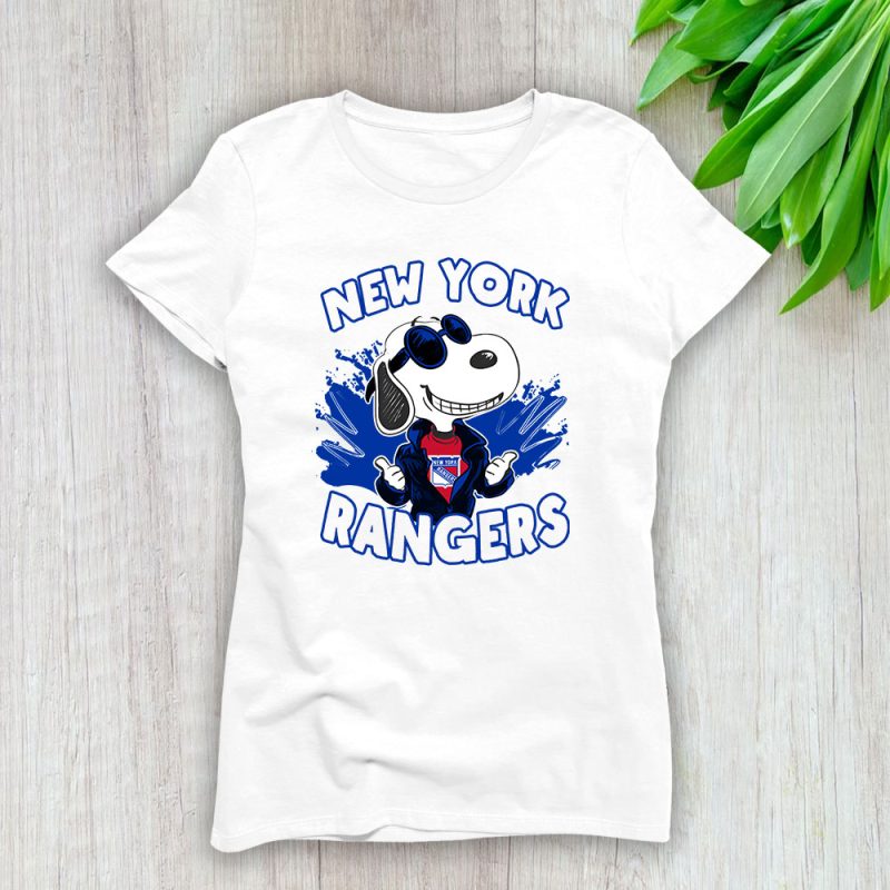 Snoopy X New York Rangers Team X NHL X Hockey Fan Lady T-Shirt Women Tee For Fans TLT3573