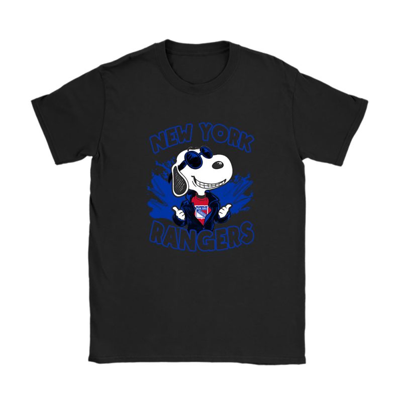 Snoopy X New York Rangers Team X NHL X Hockey Fan Unisex T-Shirt Cotton Tee TAT3317