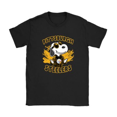 Snoopy X Pittsburgh Steelers Team X NFL X American Football Unisex T-Shirt Cotton Tee TAT3308