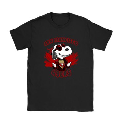 Snoopy X San Francisco 49ers Team X NFL X American Football Unisex T-Shirt Cotton Tee TAT3310