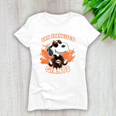 Snoopy X San Francisco Giants Team X MLB X Baseball Fans Lady T-Shirt Women Tee For Fans TLT3544