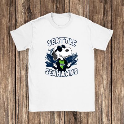 Snoopy X Seattle Seahawks Team X NFL X American Football Unisex T-Shirt Cotton Tee TAT3309