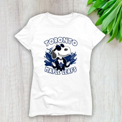 Snoopy X Toronto Maple Leafs Team X NHL X Hockey Fan Lady T-Shirt Women Tee For Fans TLT3576