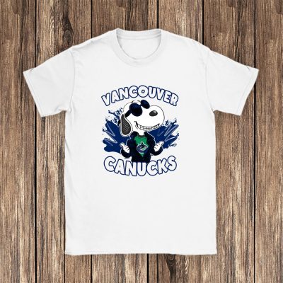 Snoopy X Vancouver Canucks Team X NHL X Hockey Fan Unisex T-Shirt Cotton Tee TAT3321