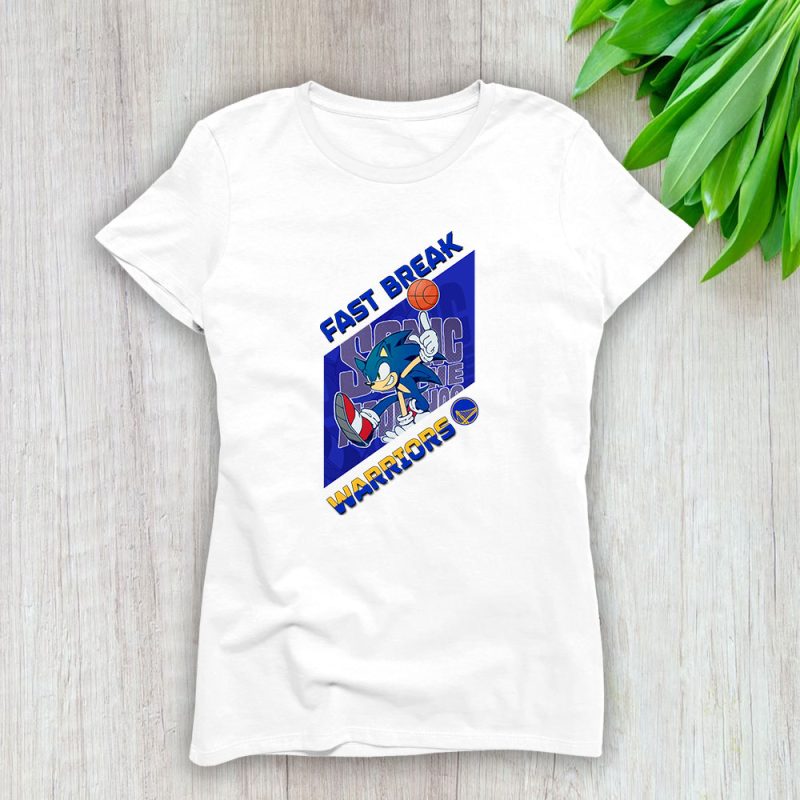 Sonic X Golden State Warriors Team X NBA X Basketball Lady T-Shirt Women Tee For Fans TLT3587