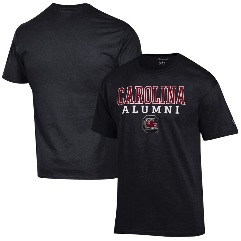 South Carolina Gamecocks Champion Alumni Logo Stack T-Shirt - Black