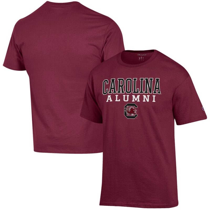 South Carolina Gamecocks Champion Alumni Logo Stack T-Shirt - Garnet