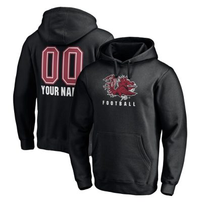 South Carolina Gamecocks Personalized Any Name & Number Midnight Mascot Pullover Hoodie - Black