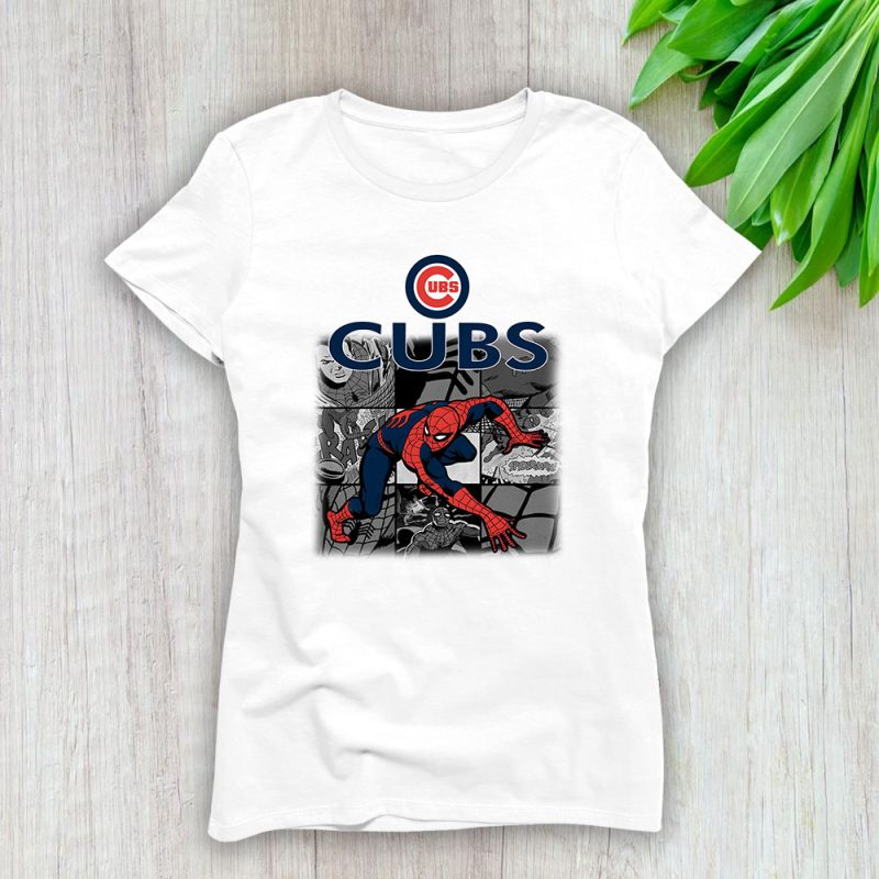 Spiderman MLB Chicago Cubs Lady T-Shirt Women Tee For Fans TLT1433