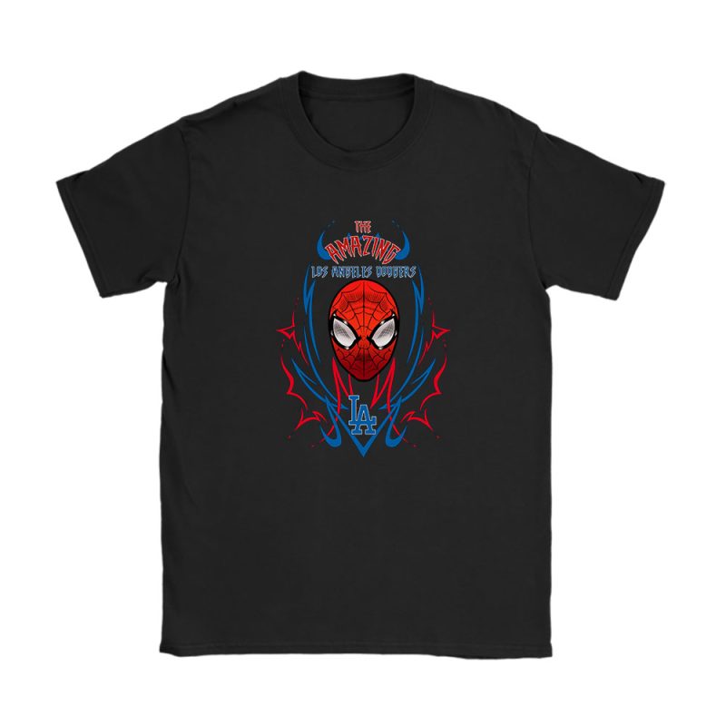 Spiderman MLB Los Angeles Dodgers Unisex T-Shirt Cotton Tee TAT4095