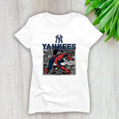 Spiderman MLB New York Yankees Lady T-Shirt Women Tee For Fans TLT1583