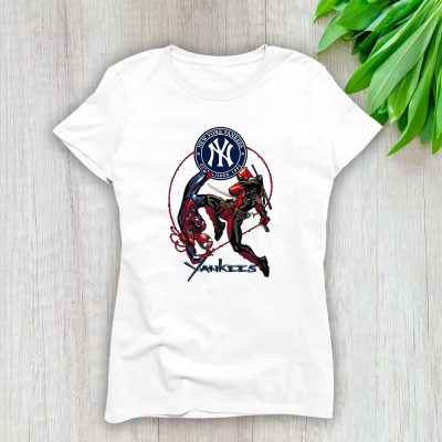 Spiderman MLB New York Yankees Lady T-Shirt Women Tee For Fans TLT1588