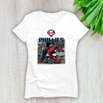 Spiderman MLB Philadelphia Phillies Lady T-Shirt Women Tee For Fans TLT1615