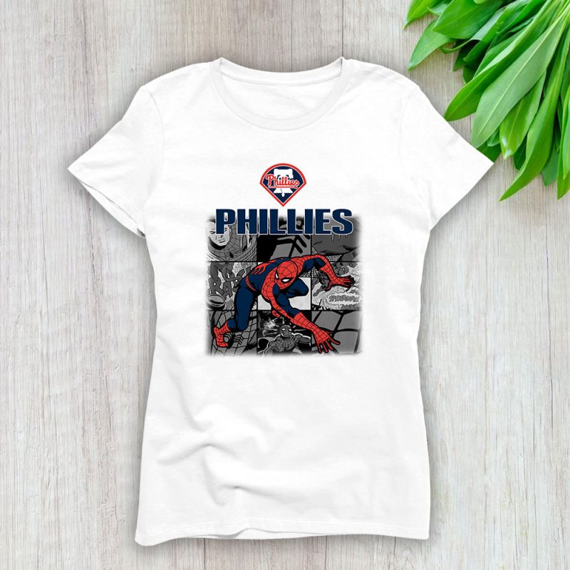 Spiderman MLB Philadelphia Phillies Lady T-Shirt Women Tee For Fans TLT1615