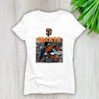 Spiderman MLB San Francisco Giants Lady T-Shirt Women Tee For Fans TLT1651