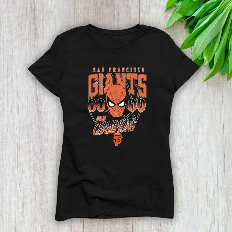 Spiderman MLB San Francisco Giants Lady T-Shirt Women Tee For Fans TLT1653