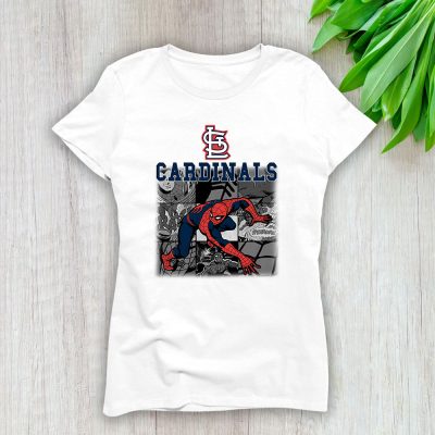Spiderman MLB St Louis Cardinals Lady T-Shirt Women Tee For Fans TLT1637