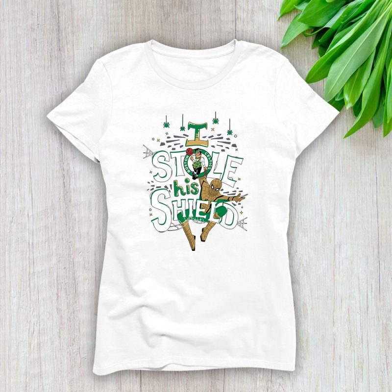 Spiderman NBA Boston Celtics Lady T-Shirt Women Tee TLT3895