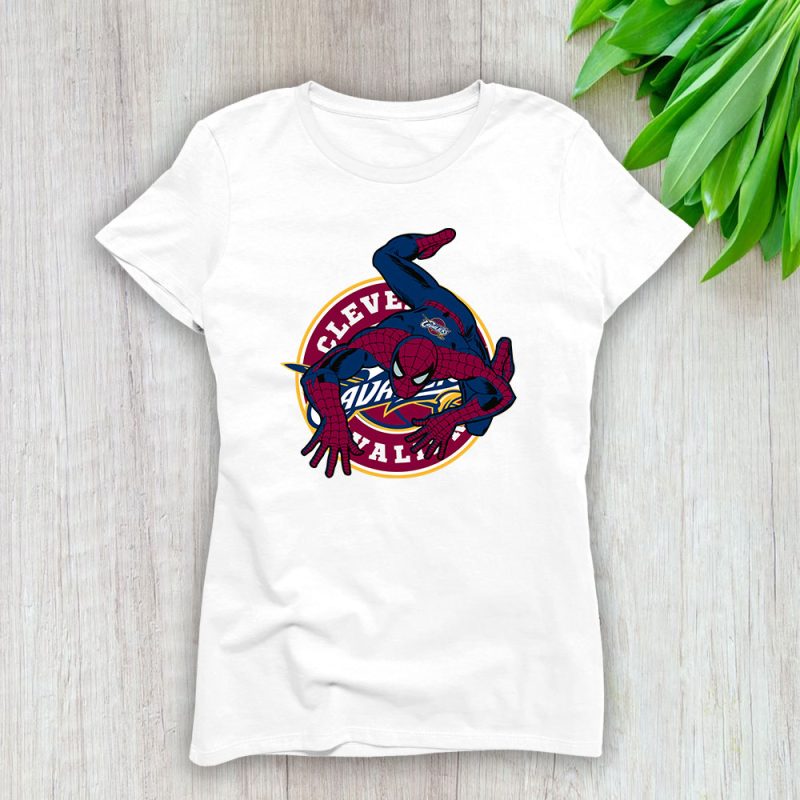 Spiderman NBA Cleveland Cavaliers Lady T-Shirt Women Tee For Fans TLT1444